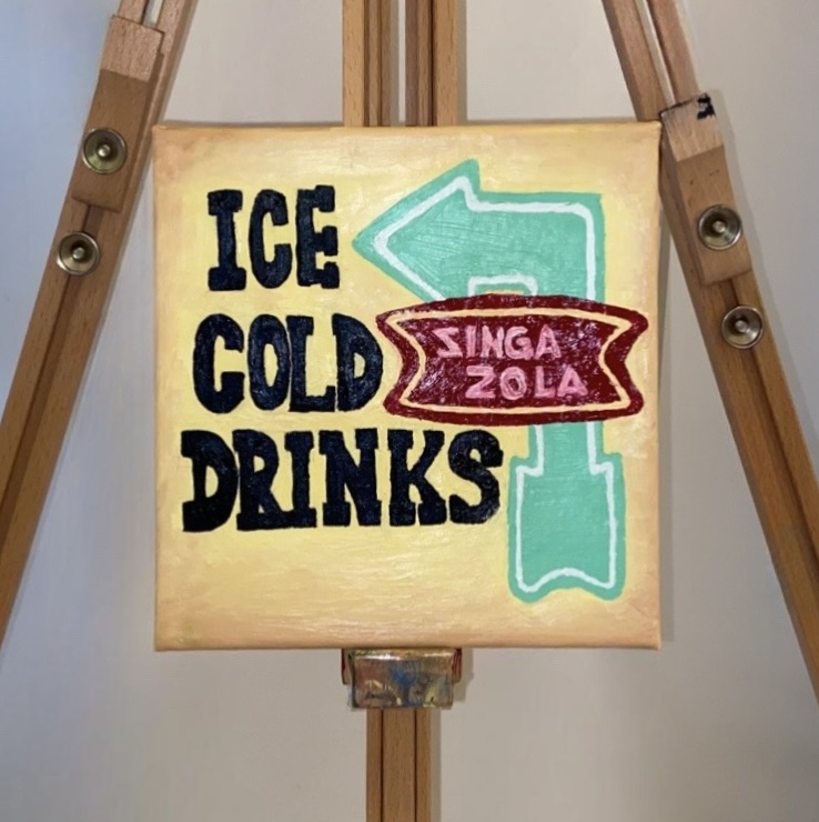 Vintage-retro style metal sign - Oil Painting