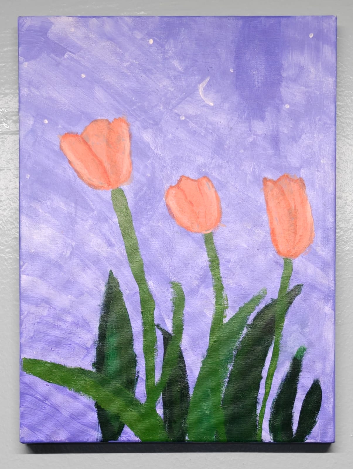 Midnight Blooms: A Study in Violet and Peach